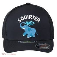 Inappropriate Funny Squirter Embarrassing Flexfit Unipanel Trucker Cap thumb 0