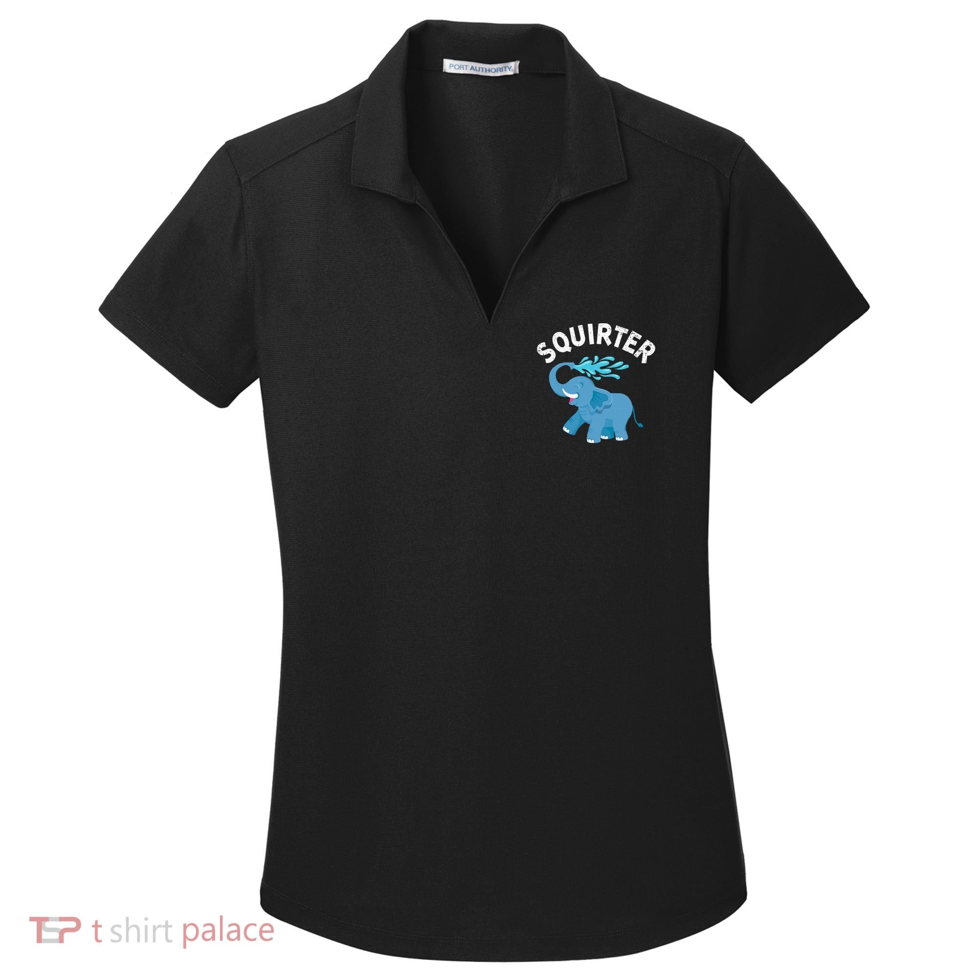 Inappropriate Funny Squirter Embarrassing Women's Dry Zone Grid Polo