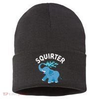 Inappropriate Funny Squirter Embarrassing Sustainable Knit Beanie thumb 0