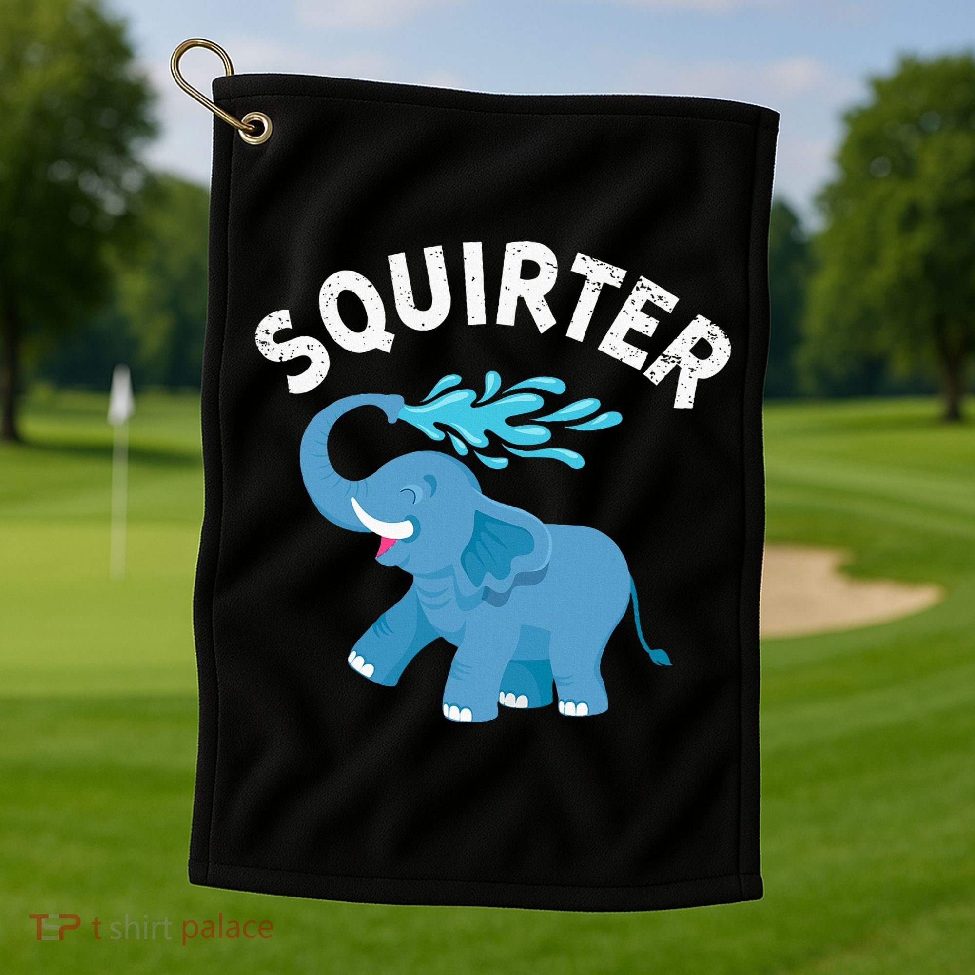 Inappropriate Funny Squirter Embarrassing Golf Towel