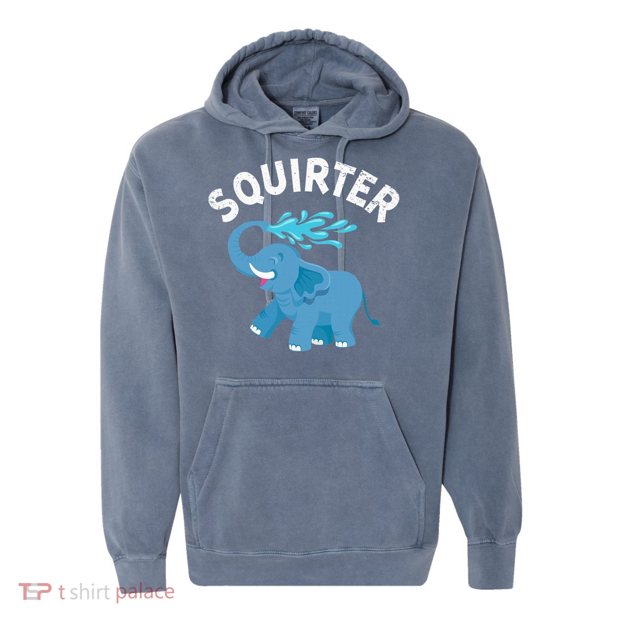 Inappropriate Funny Squirter Embarrassing Comfort Colors Garment-Dyed Hooded Sweatshirt