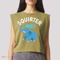 Inappropriate Funny Squirter Embarrassing Garment-Dyed Women's Muscle Tee thumb 2