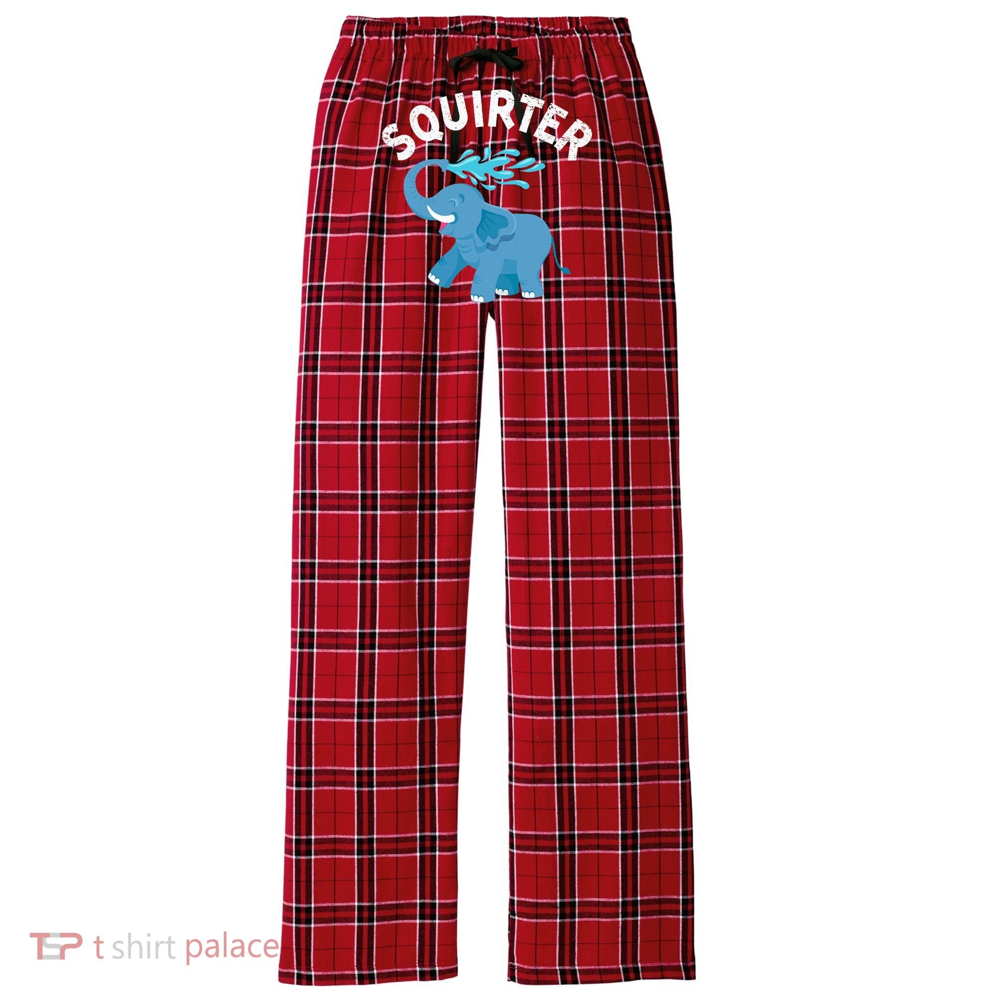 Inappropriate Funny Squirter Embarrassing Women's Flannel Plaid Pajama Pants