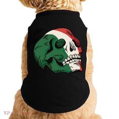 Italian Flag Skull Doggie Tank