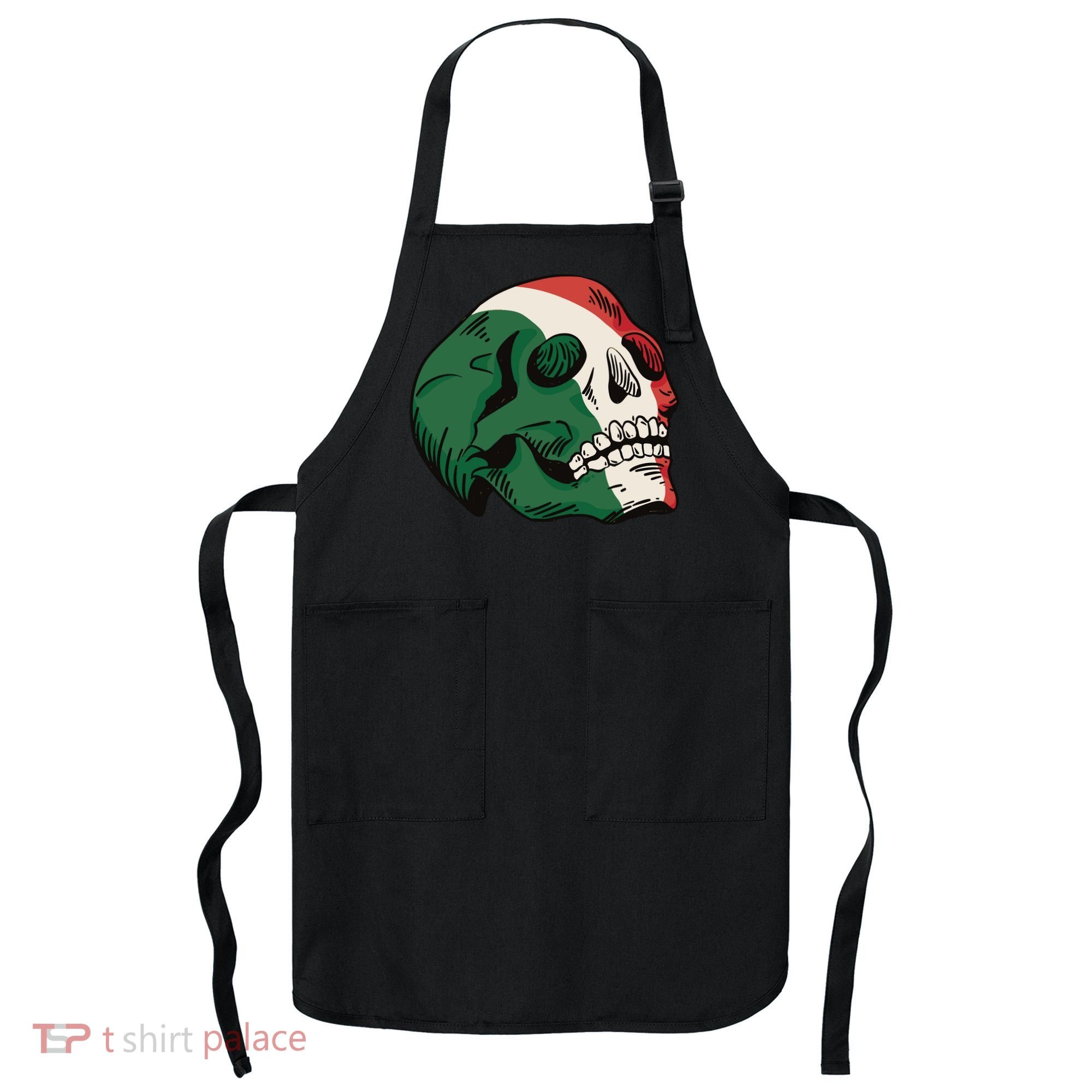 Italian Flag Skull Apron