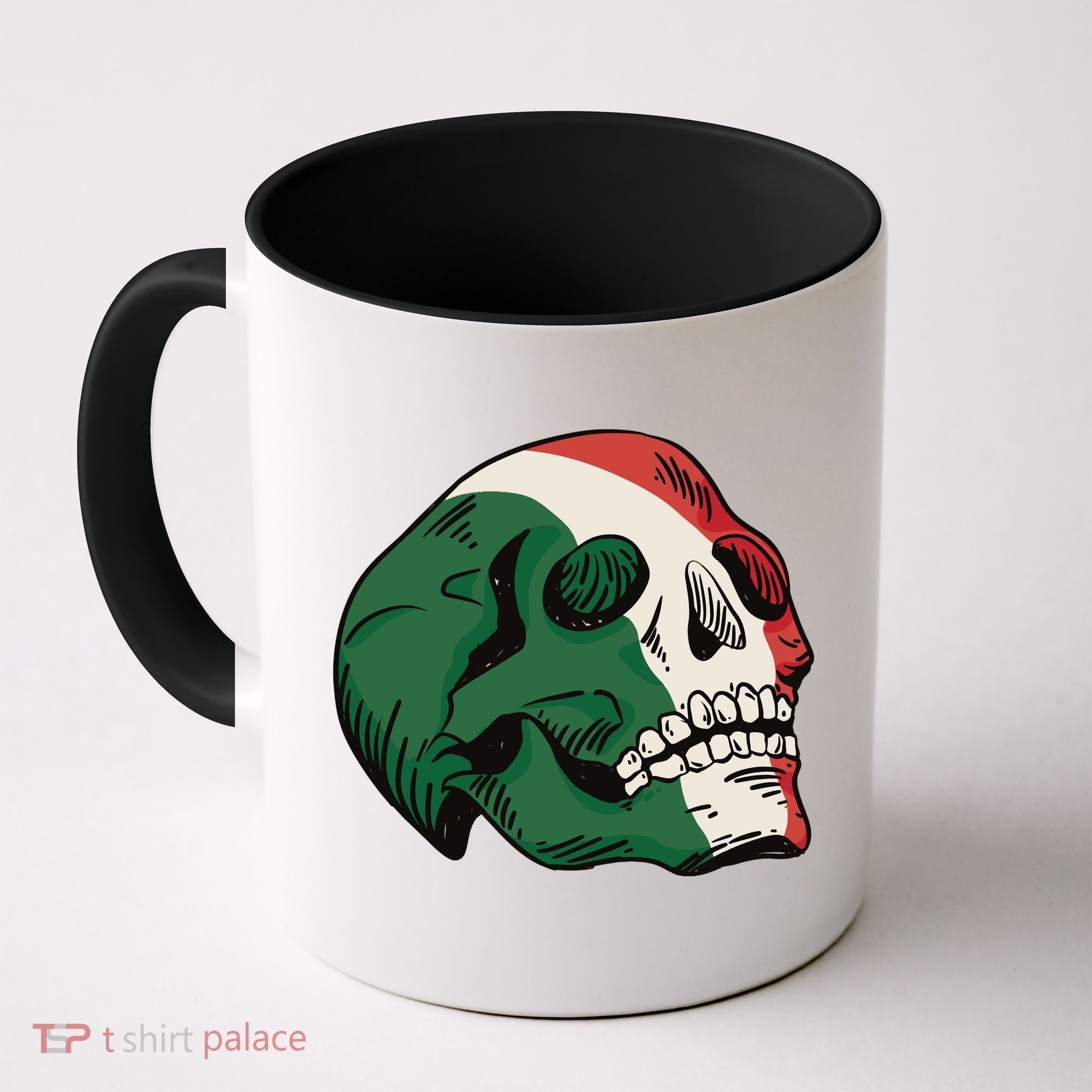Italian Flag Skull Coffee Mug
