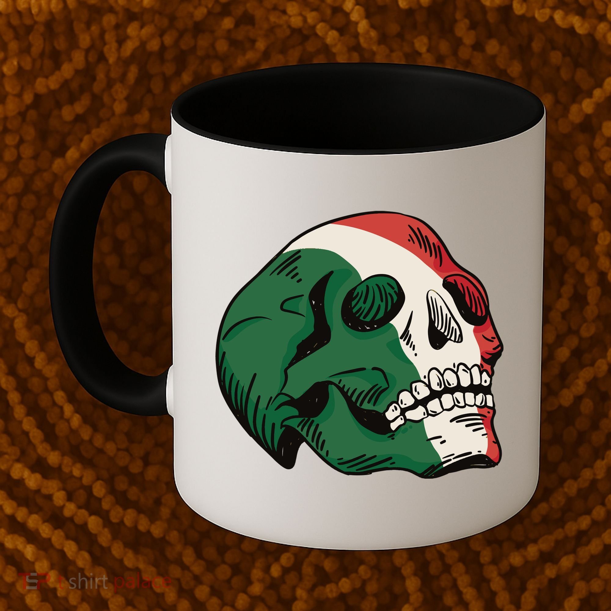 Italian Flag Skull Coffee Mug