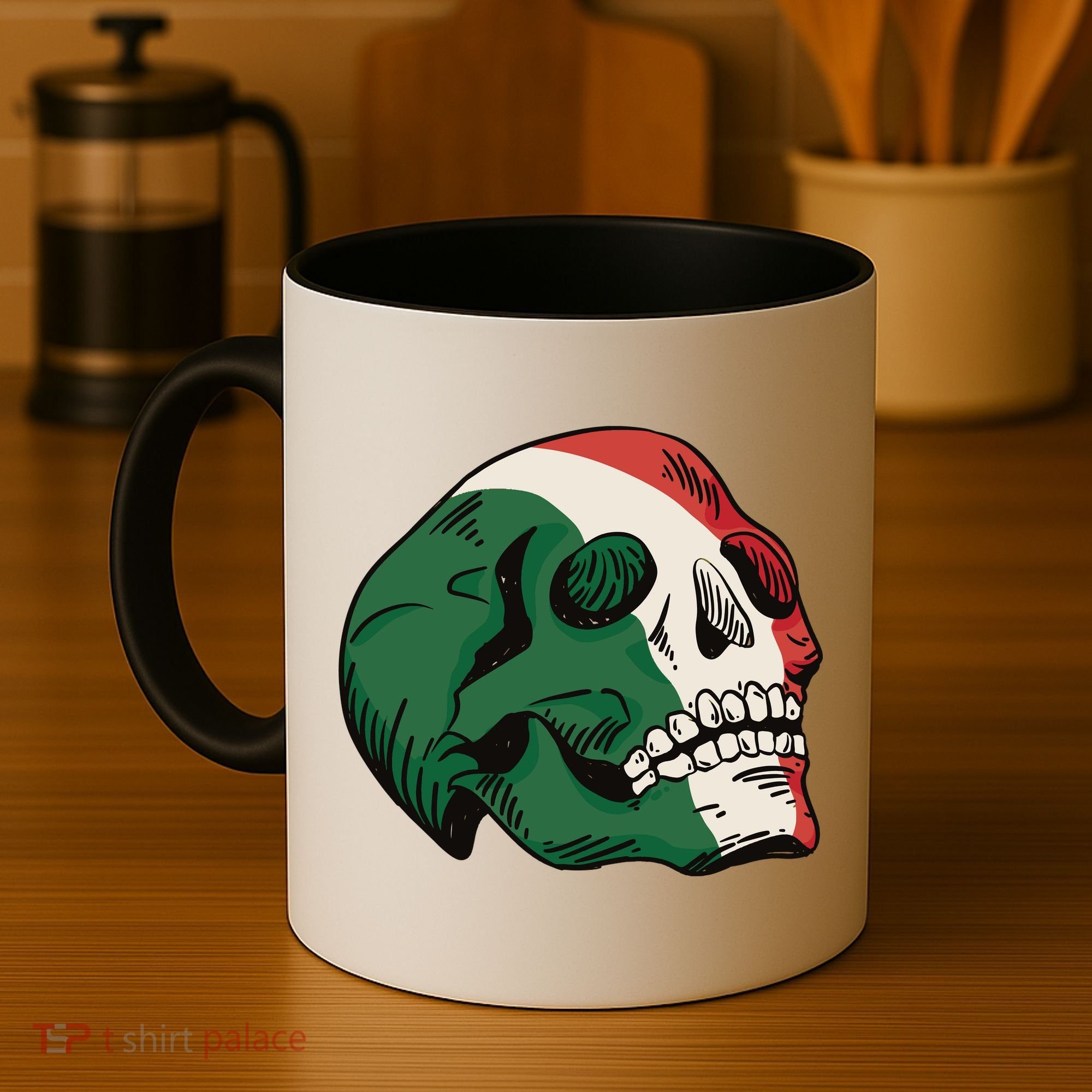 Italian Flag Skull Coffee Mug