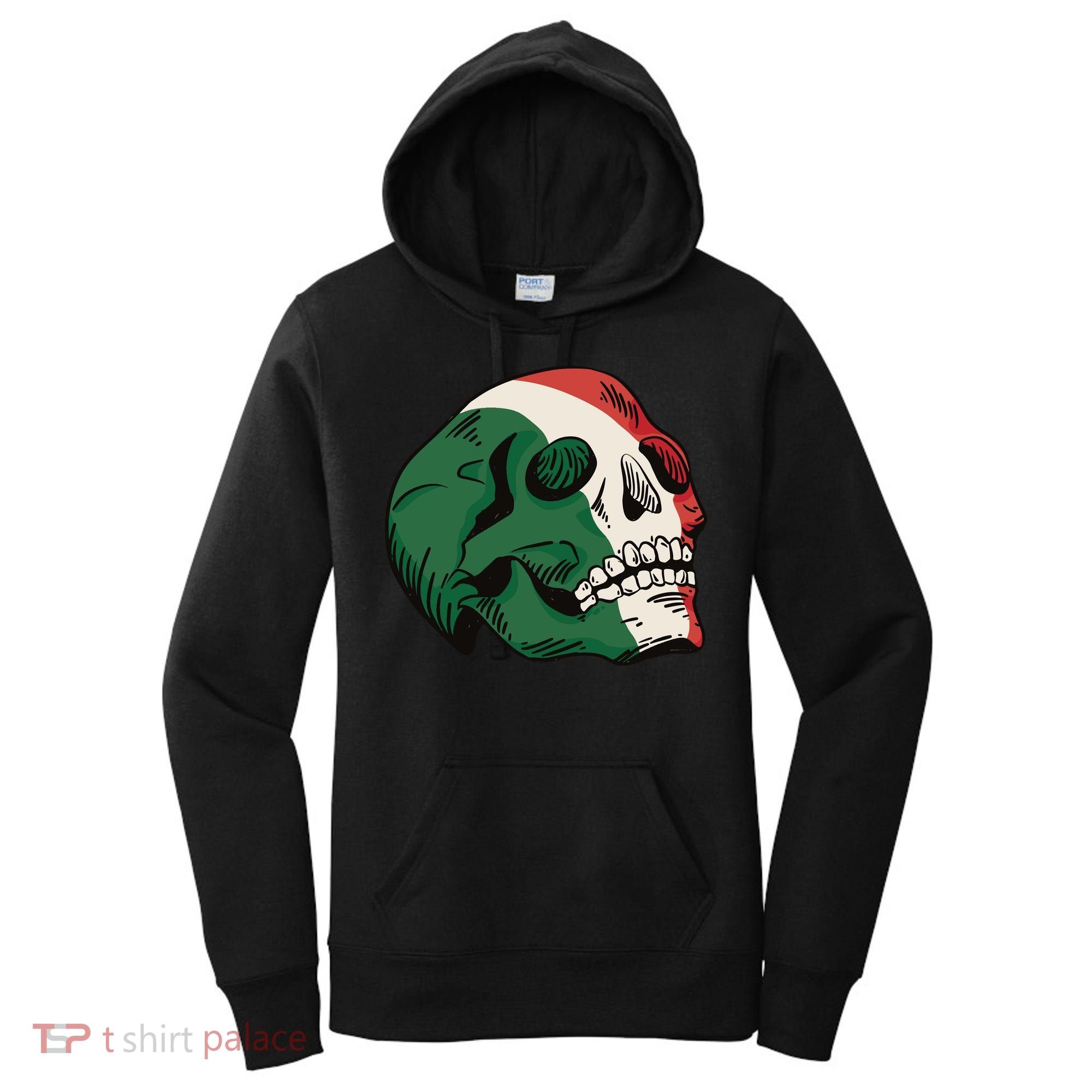 Italian Flag Skull Women's Hoodie