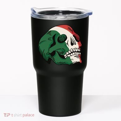 Italian Flag Skull Tumbler