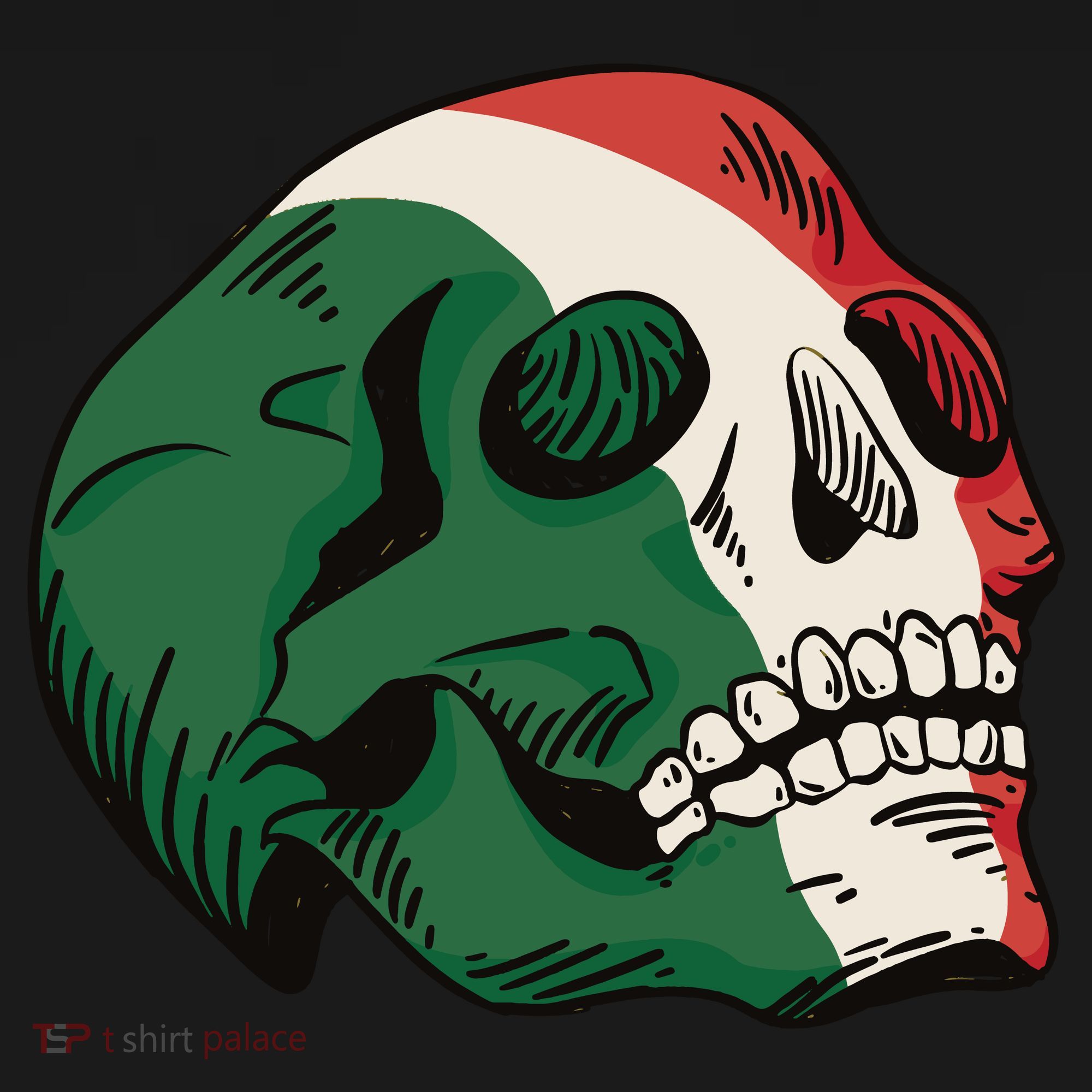 Italian Flag Skull Mousepad