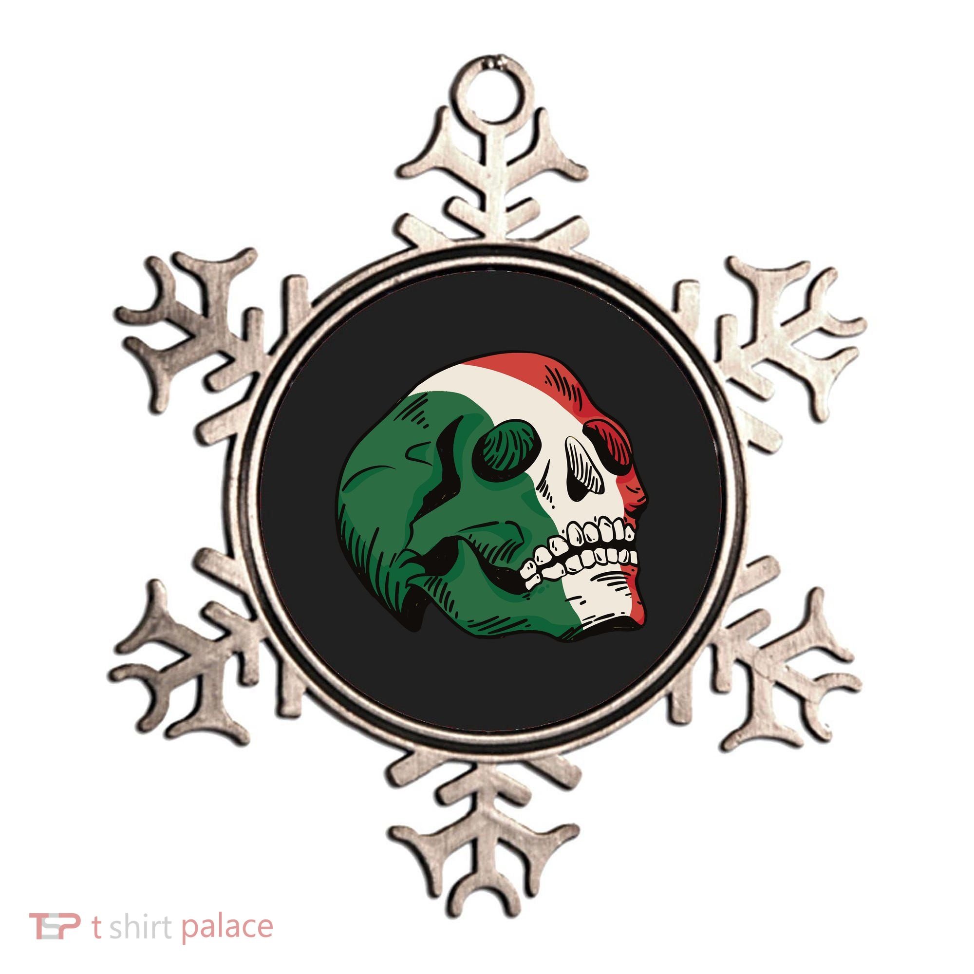 Italian Flag Skull Ornament