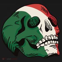 Italian Flag Skull Ornament thumb 1