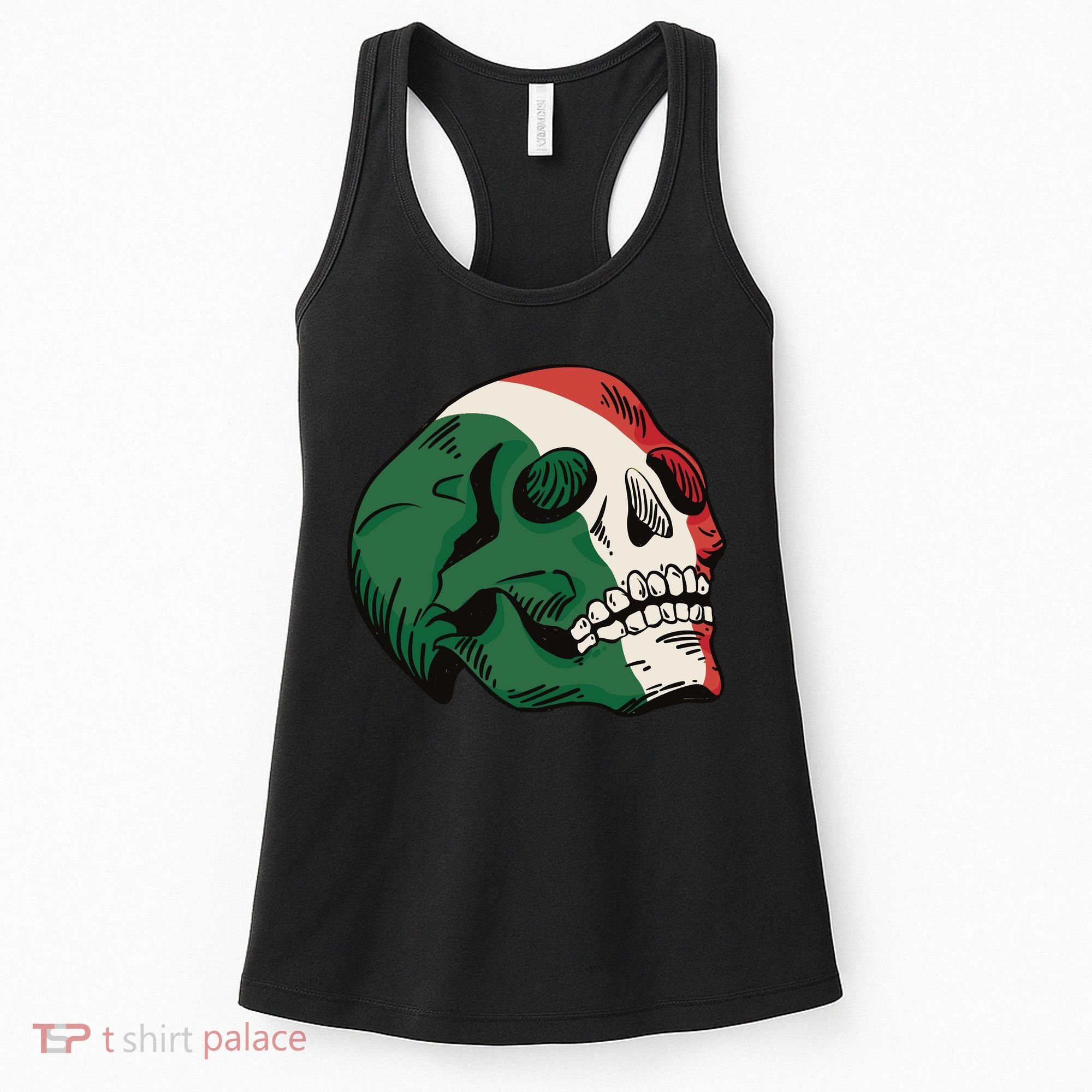 Italian Flag Skull Women's Tank Top