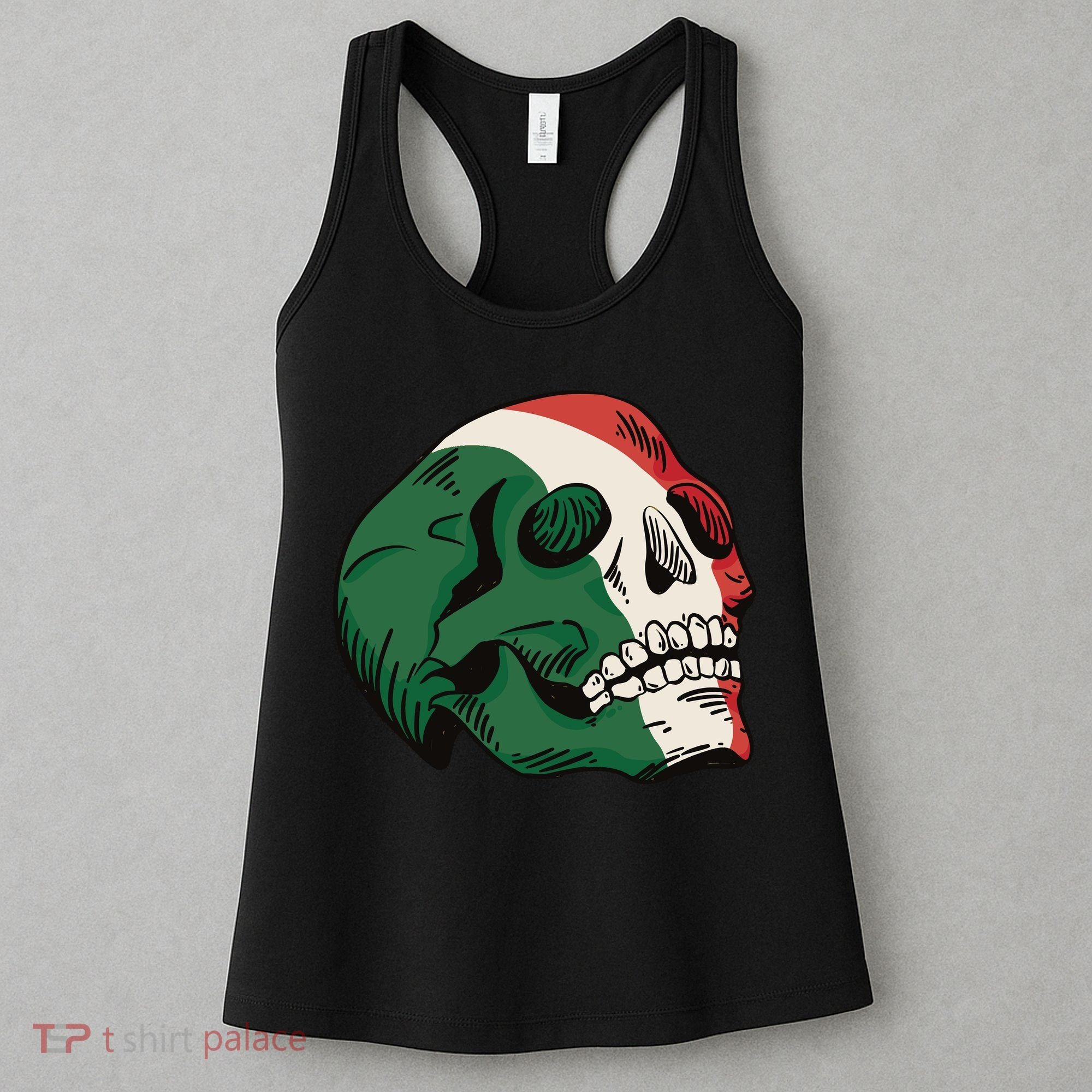Italian Flag Skull Women's Tank Top