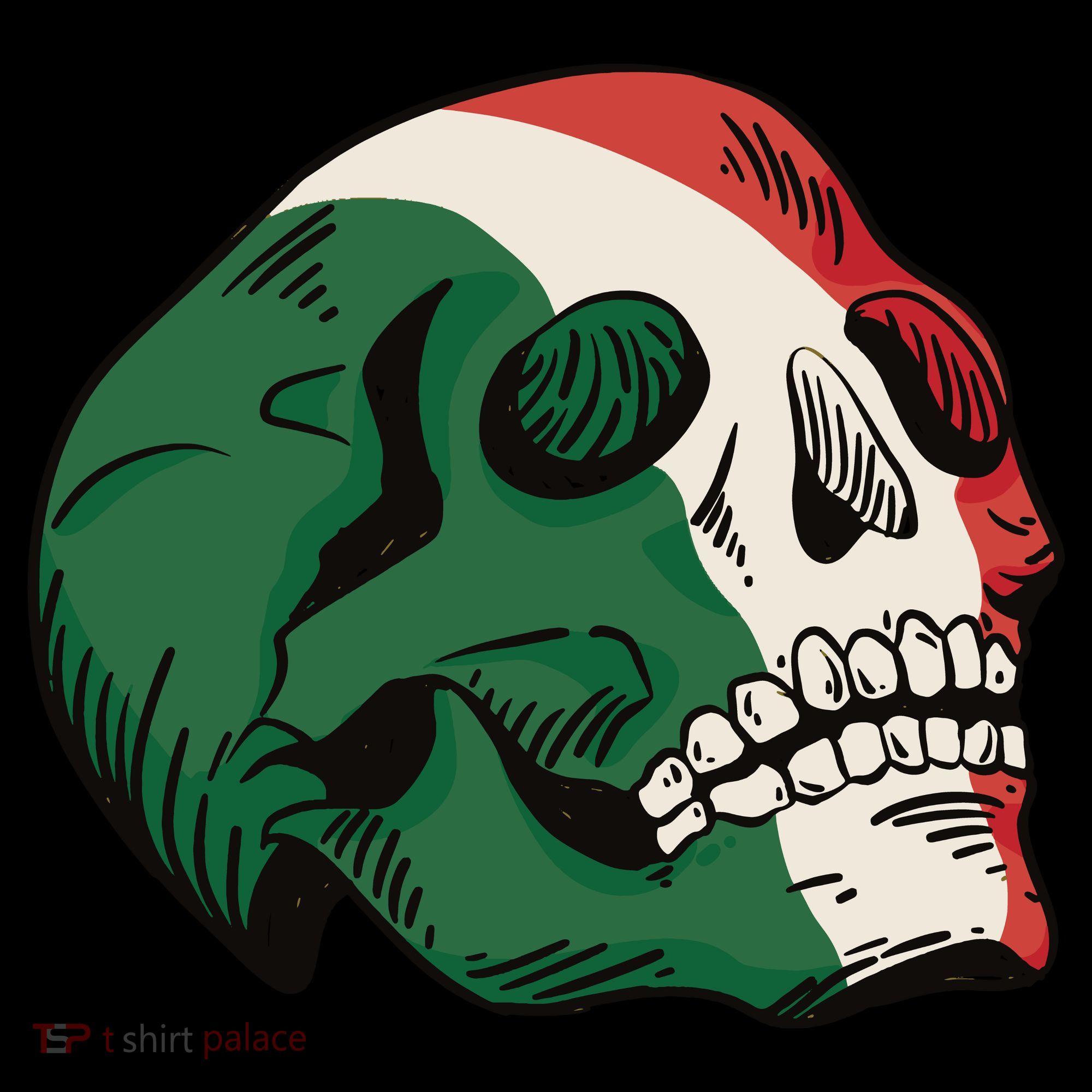 Italian Flag Skull Toddler Hoodie