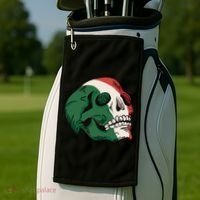 Italian Flag Skull Golf Towel thumb 2