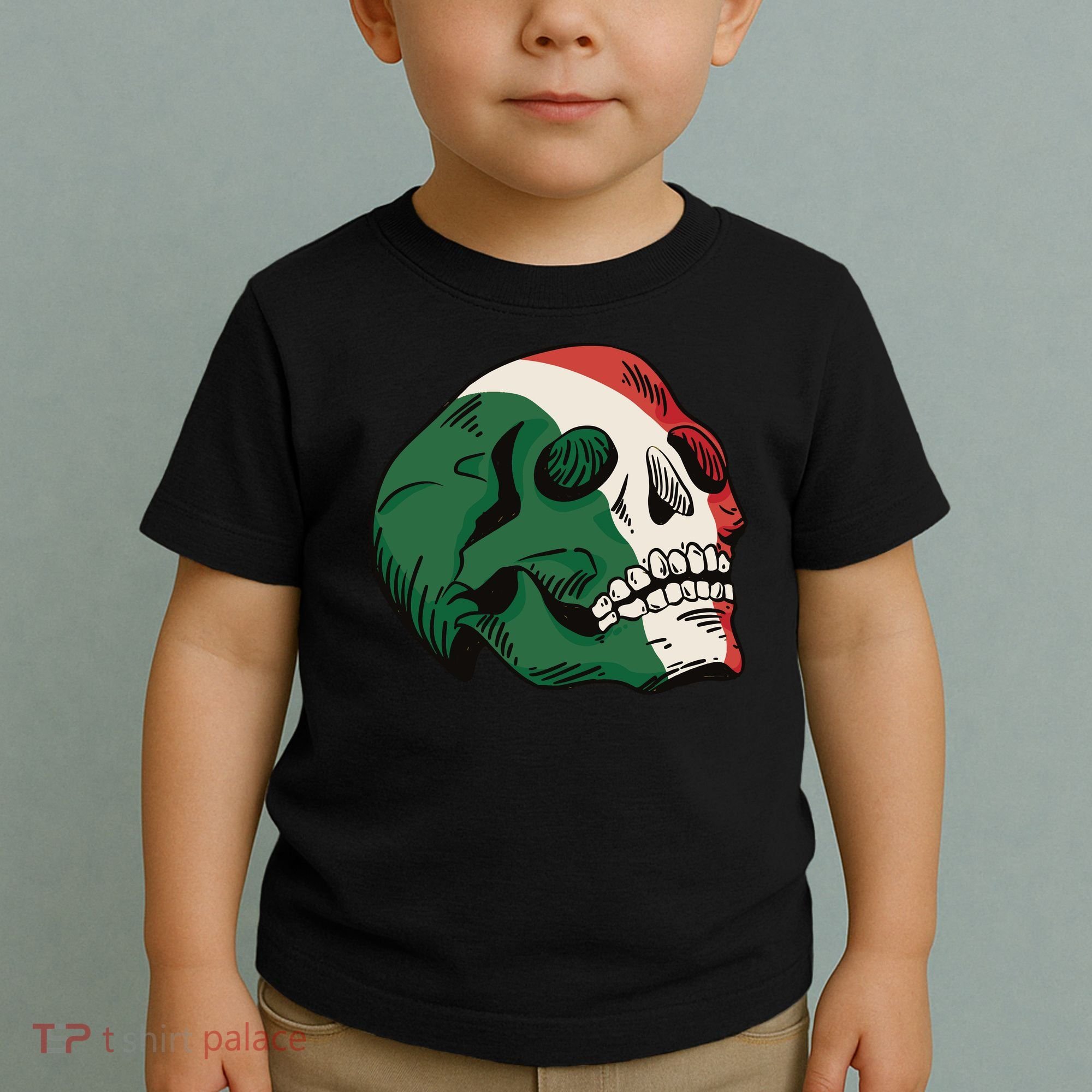 Italian Flag Skull Toddler T-Shirt