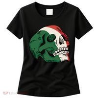 Italian Flag Skull Women's T-Shirt thumb 0