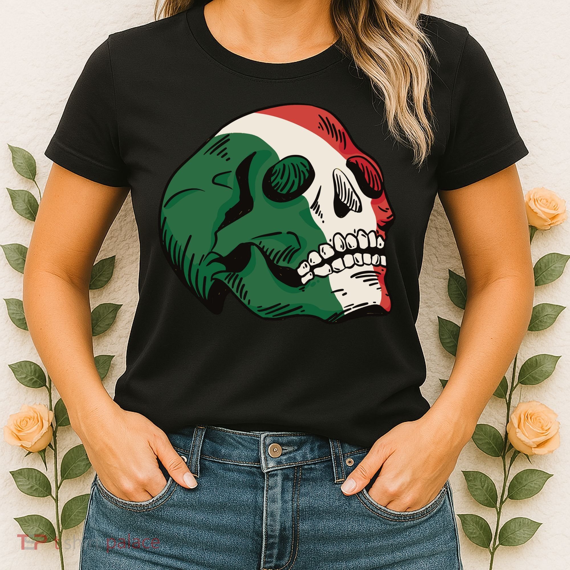 Italian Flag Skull Women's T-Shirt