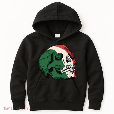 Italian Flag Skull Kids Hoodie