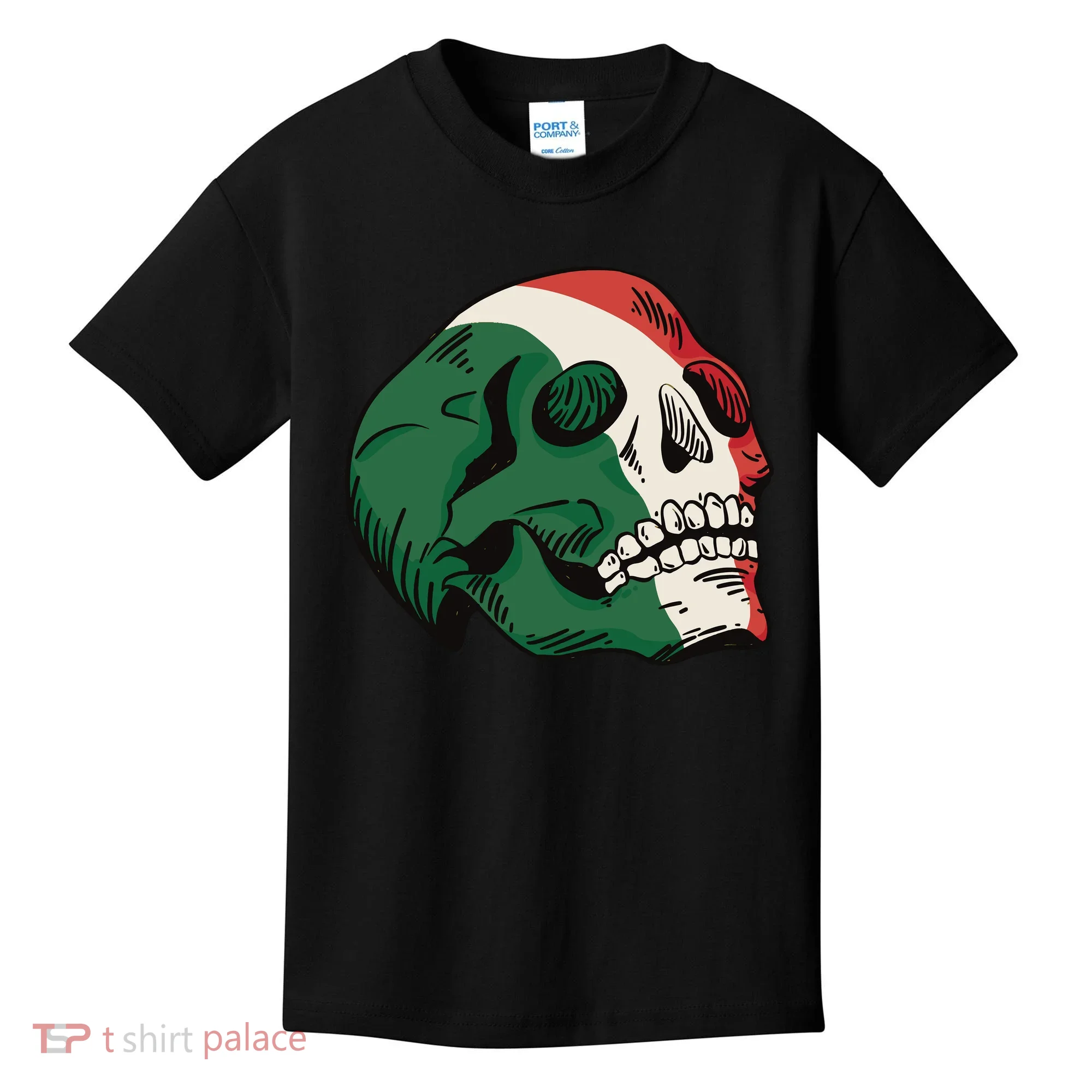 Italian Flag Skull Kids T-Shirt