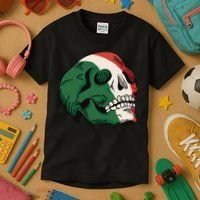 Italian Flag Skull Kids T-Shirt thumb 3