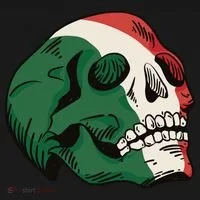 Italian Flag Skull Kids T-Shirt thumb 4