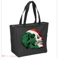 Italian Flag Skull Tote Bag thumb 2