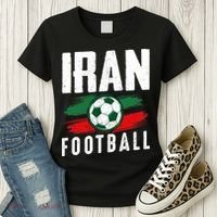 Iran Football Soccer Team Fan Flag Women's T-Shirt thumb 3