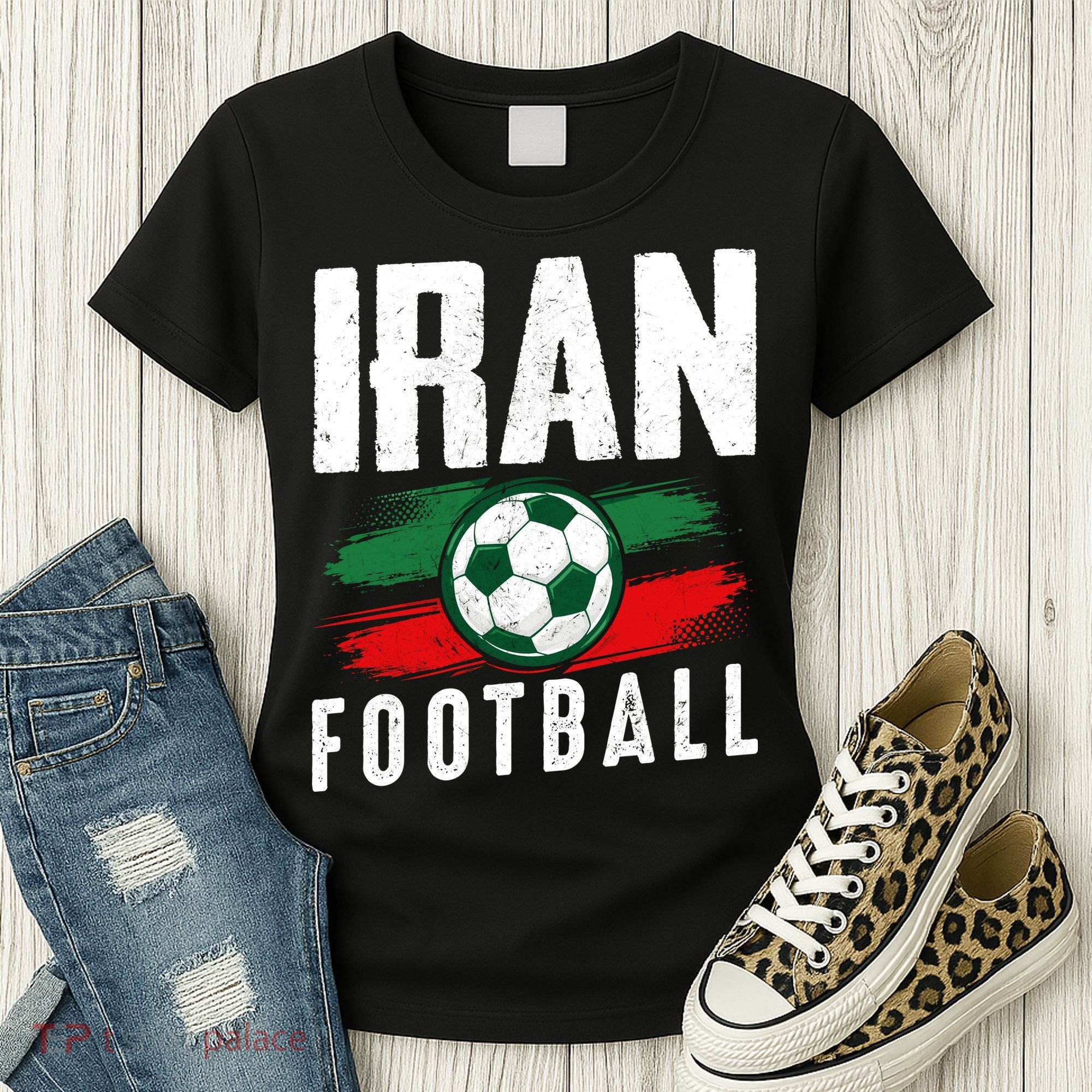 Iran Football Soccer Team Fan Flag Women's T-Shirt