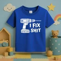 I Fix Shit Meaningful Gift Handy Fixed It Tools Mr Fix It Funny Great Gift Toddler T-Shirt thumb 3