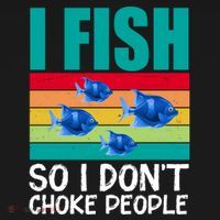 I Fish So I Don't Choke People Funny Fishing Coaster thumb 2