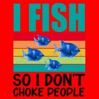 I Fish So I Don't Choke People Funny Fishing Santa Hat thumb 1