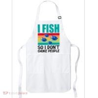 I Fish So I Don't Choke People Funny Fishing Apron thumb 0