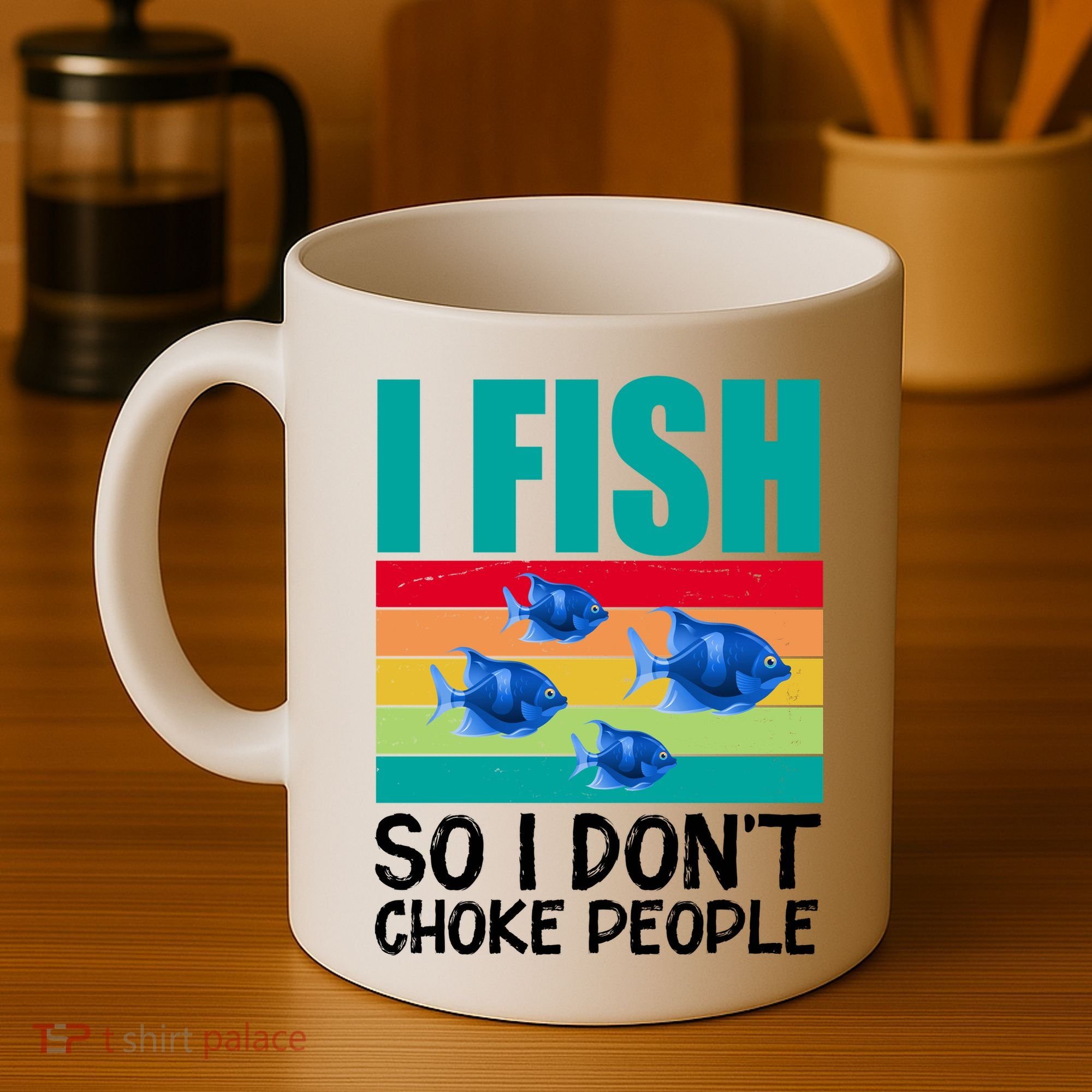 I Fish So I Don't Choke People Funny Fishing Coffee Mug