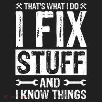 I Fix Stuff And I Know Things Graphic Print Women's Sweatshirt thumb 2