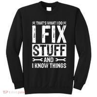 I Fix Stuff And I Know Things Graphic Print Sweatshirt thumb 0