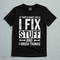 I Fix Stuff And I Know Things Graphic Print T-Shirt thumb 5