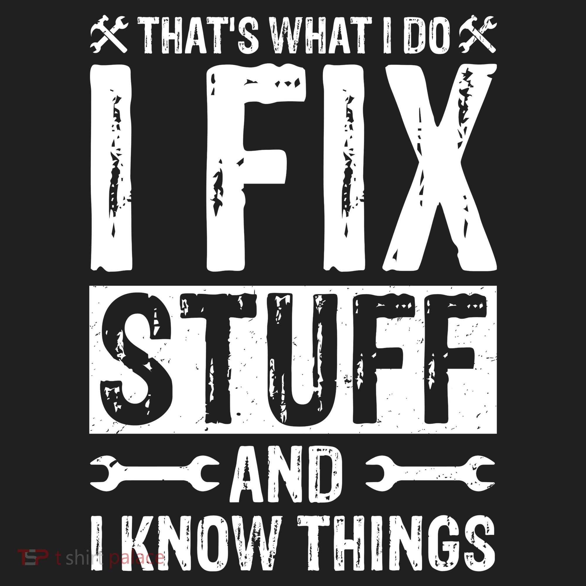 I Fix Stuff And I Know Things Graphic Print Beanie