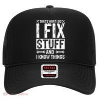 I Fix Stuff And I Know Things Graphic Print Hat thumb 0