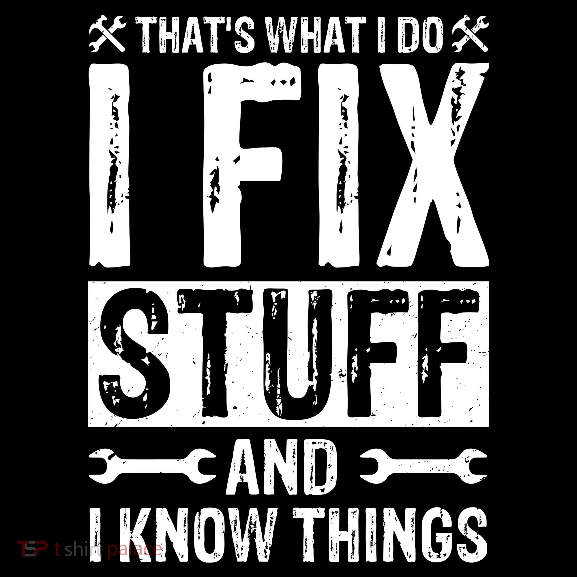I Fix Stuff And I Know Things Graphic Print Toddler Hoodie