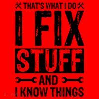 I Fix Stuff And I Know Things Graphic Print Santa Hat thumb 1