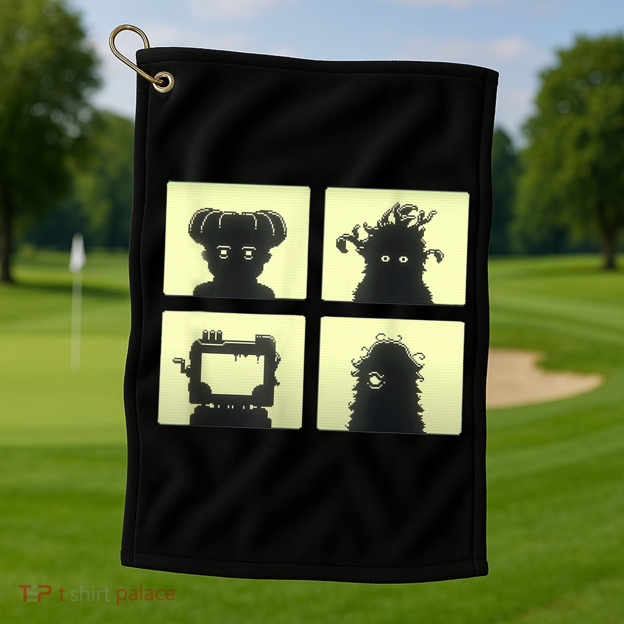 Inscryption Four Scribes Boss Psychological Card Game Scary Golf Towel