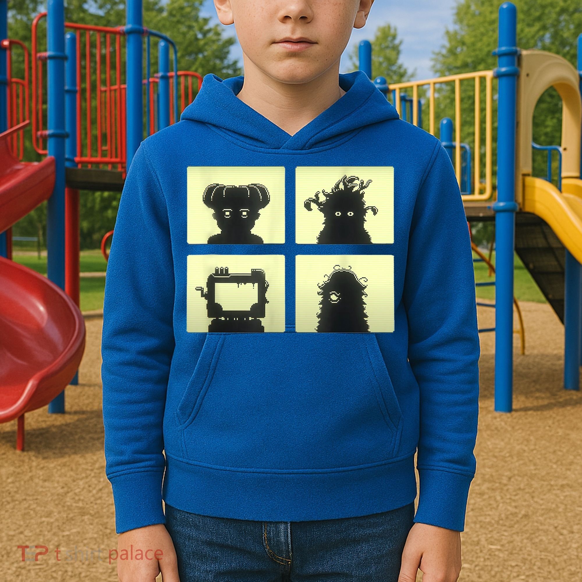 Inscryption Four Scribes Boss Psychological Card Game Scary Kids Hoodie