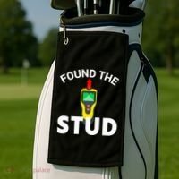 I Found The Stud Funny Stud Finder Joke Golf Towel thumb 2