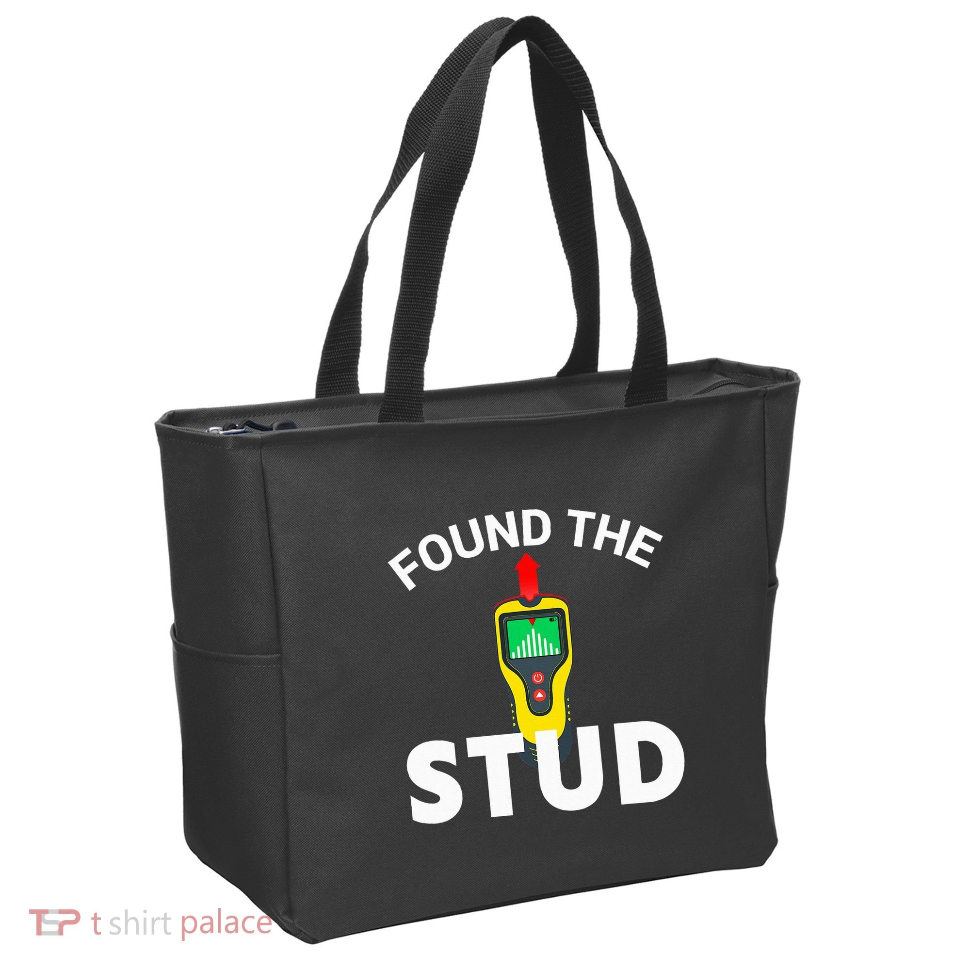 I Found The Stud Funny Stud Finder Joke Tote Bag