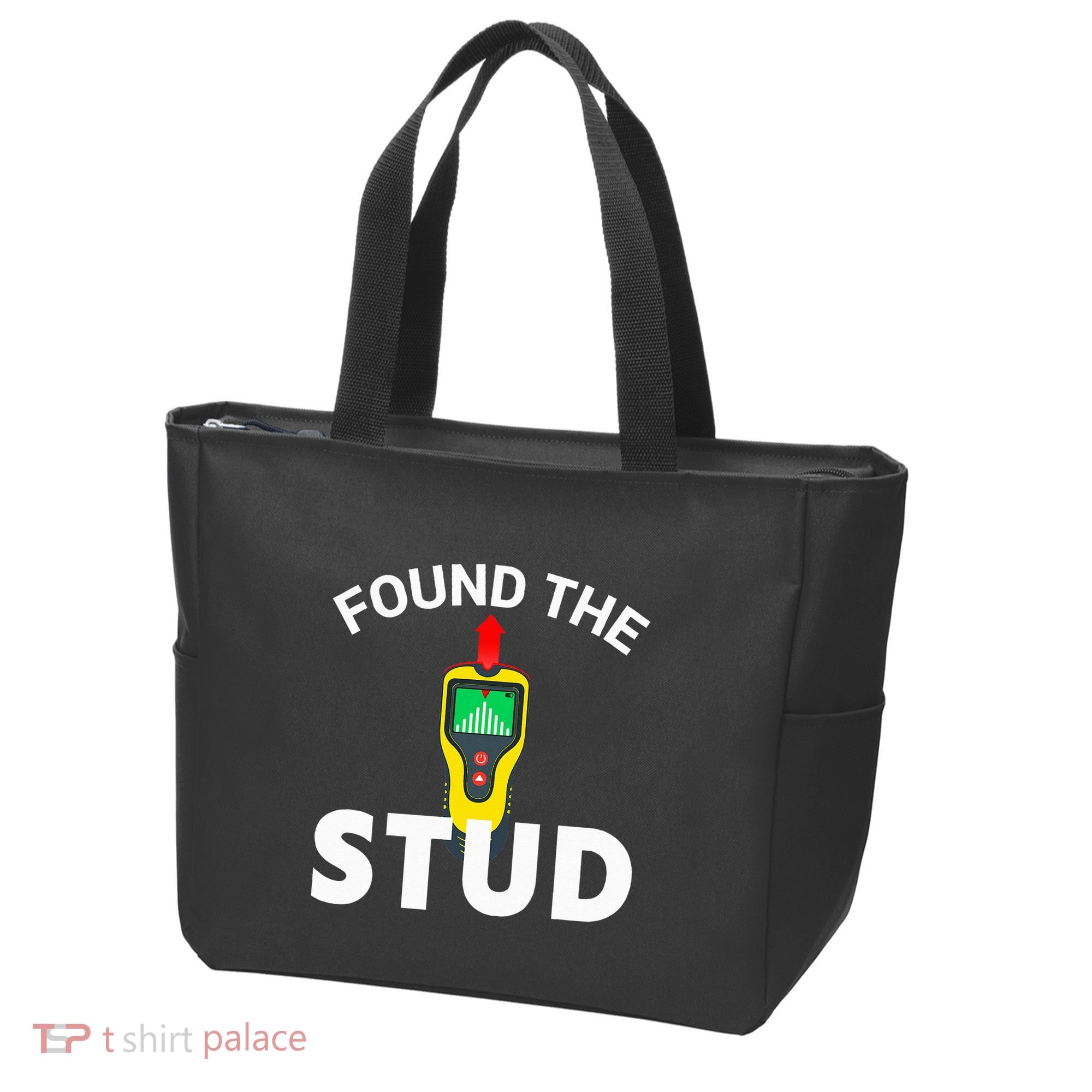 I Found The Stud Funny Stud Finder Joke Tote Bag