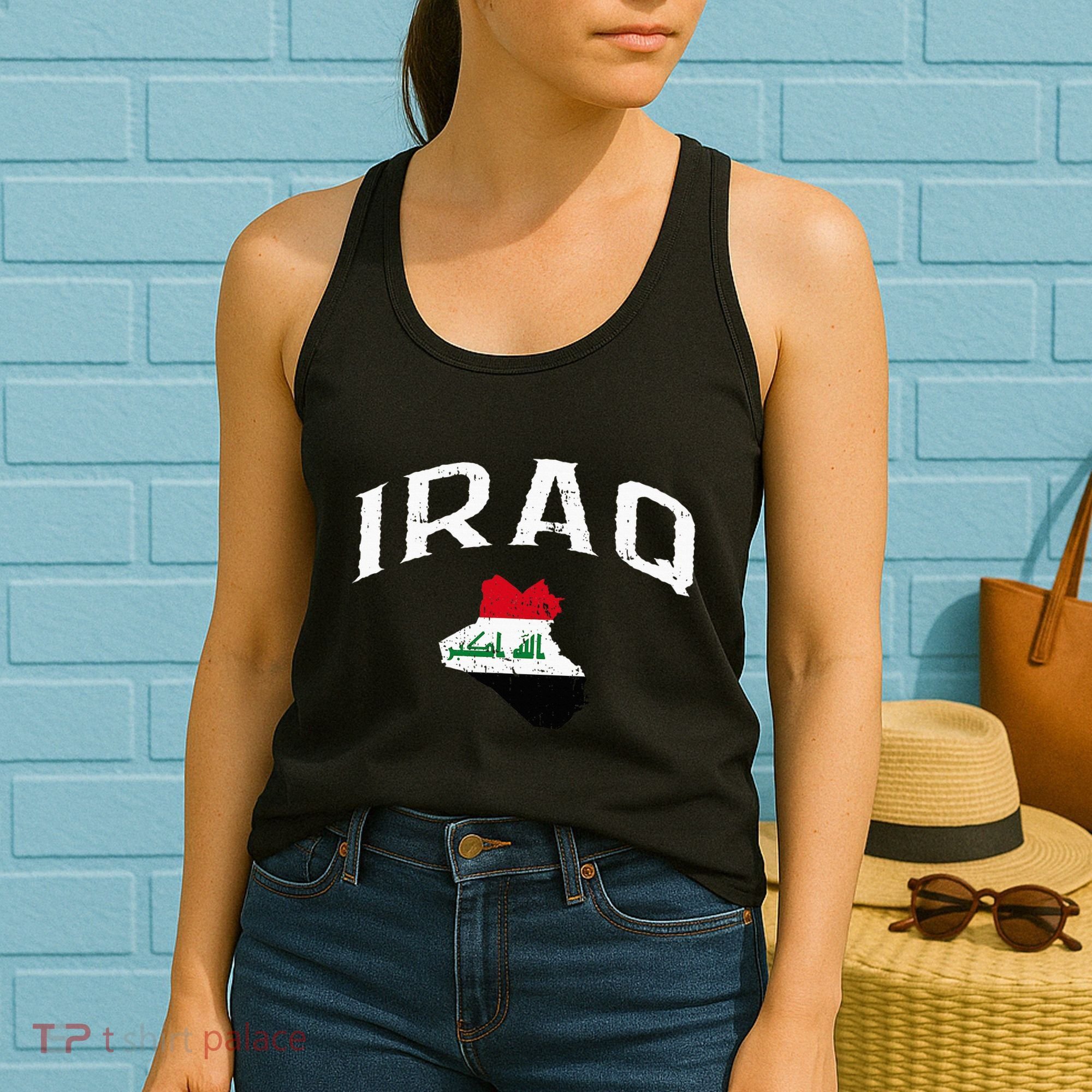 Iraq Flag Throwback Sport Souvenir Women's Tank Top