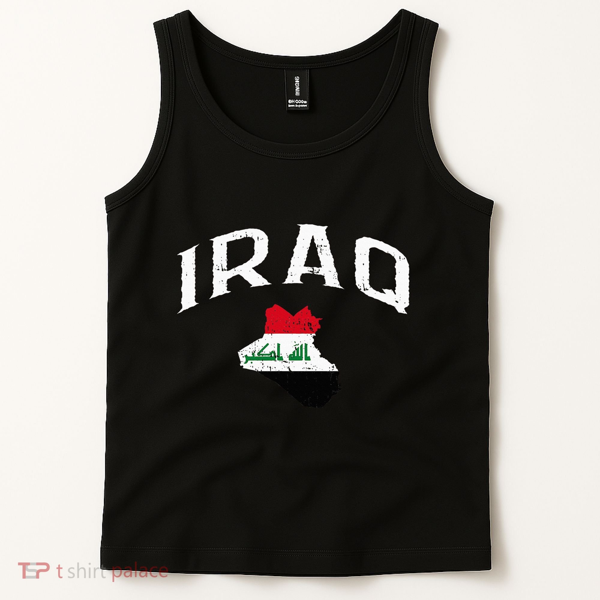 Iraq Flag Throwback Sport Souvenir Tank Top
